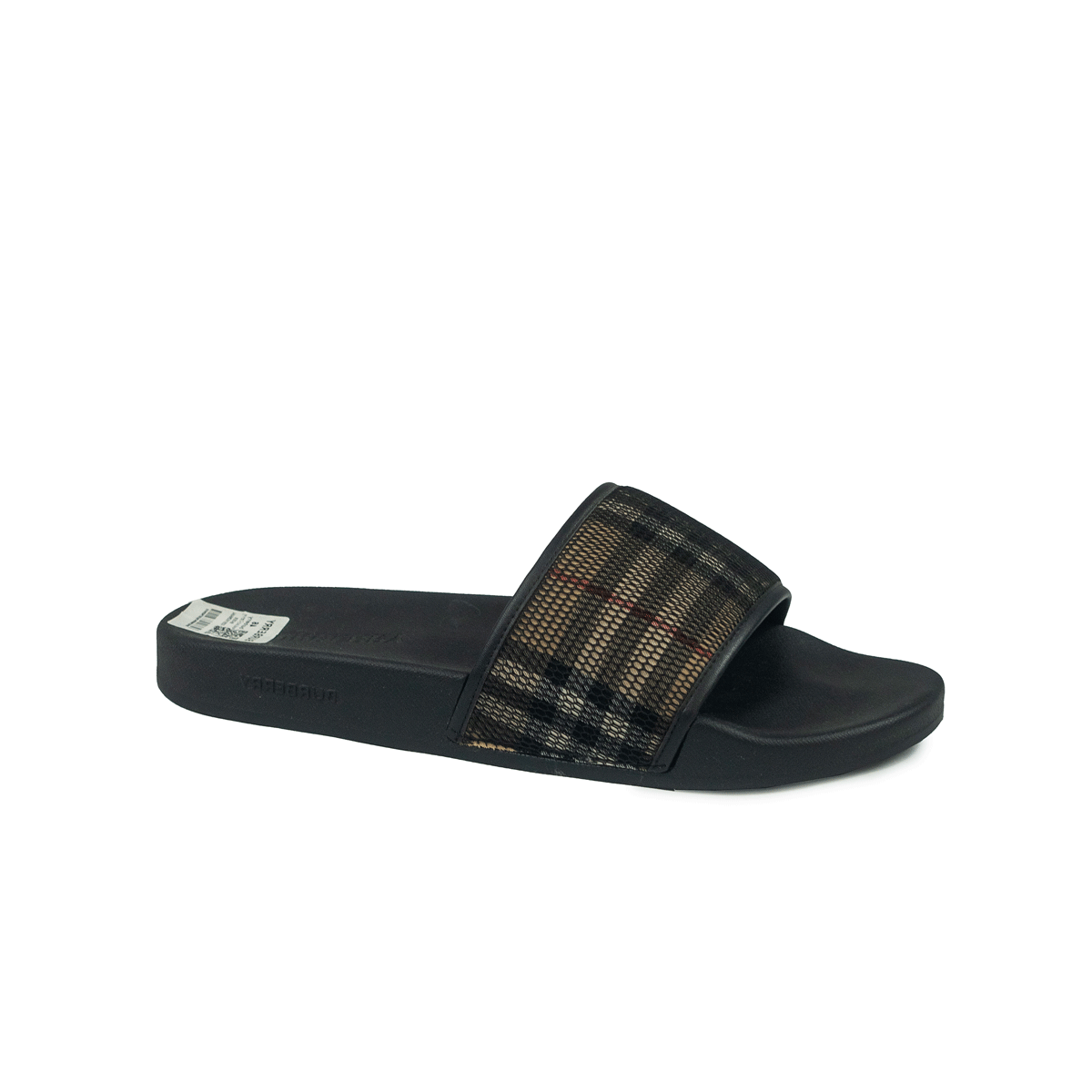 Burberry Check Cotton Mesh Slides